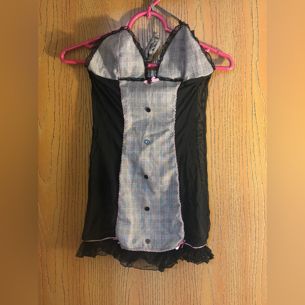 Frederick's of Hollywood Black and Gray Kids Dress